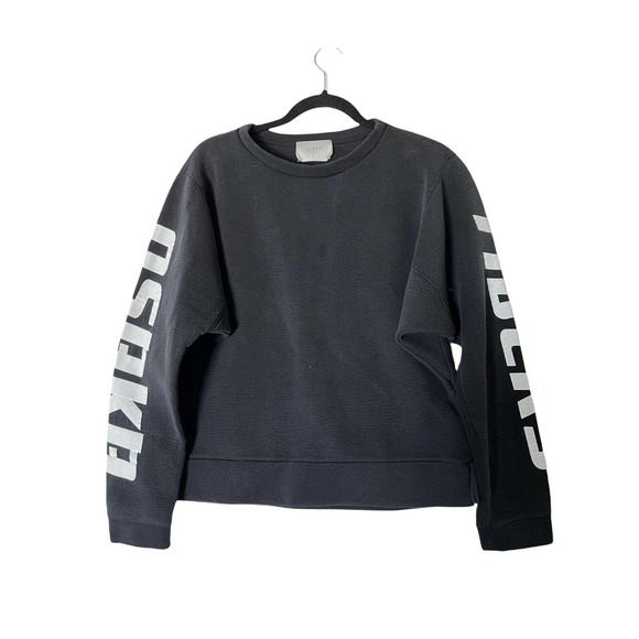 JUST FEMALE Womens Sweatshirt Black OSAKA TIGERS Pullover Spellout Size S - Picture 1 of 6